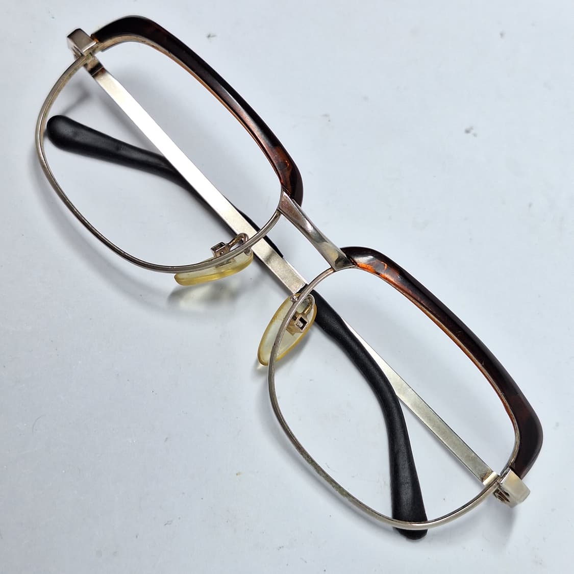 80s 일본 빈티지 스테인리스 브로우라인 하금테 안경테/수입 패션 클래식 상품이미지1