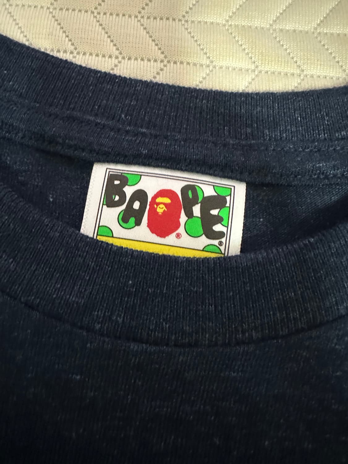 베이프 뉴 멀티 카모 컬리지 티셔츠 네이비 상품이미지2