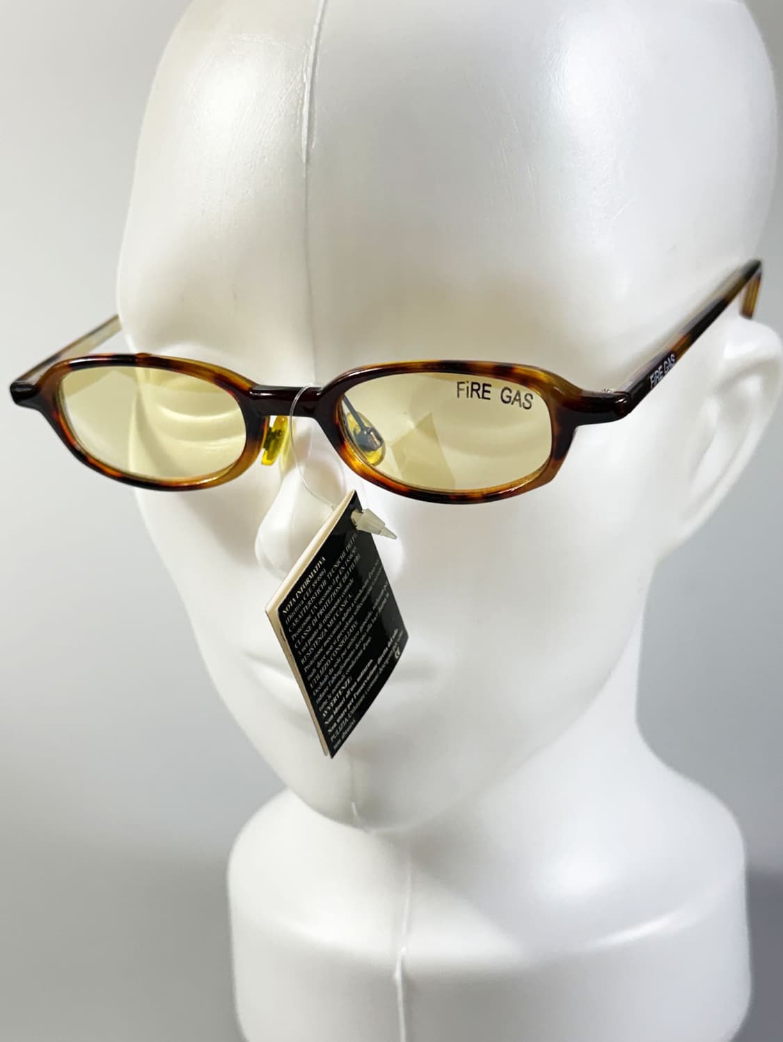 90s FIRE GAS 토터스쉘 뿔테 스퀘어 틴트 빈티지 선글라스 상품이미지8