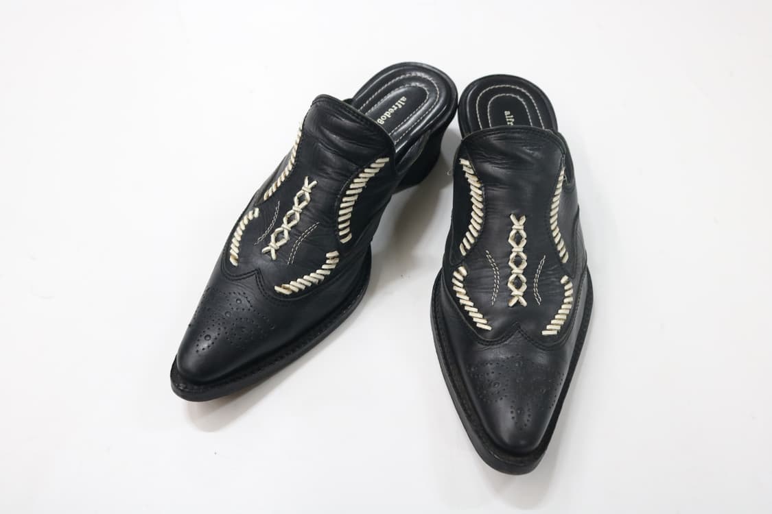 알프레도바니스터 포인티드 토 브로그 뮬 힐 (41) 상품이미지3