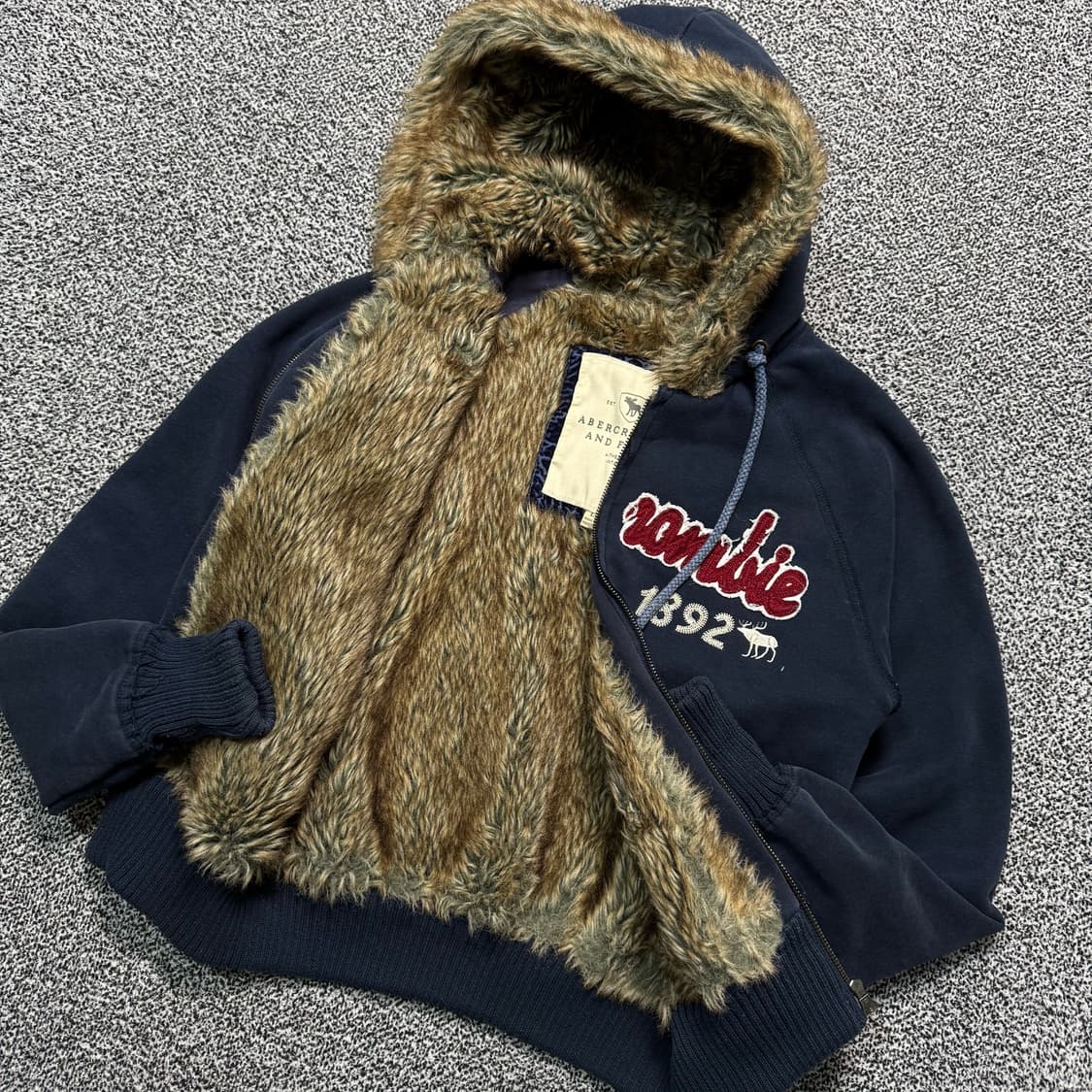 Name : 아베크롬비 스펠아웃로고 후드,안감 퍼 크롭 울프죠 :) 상품이미지2