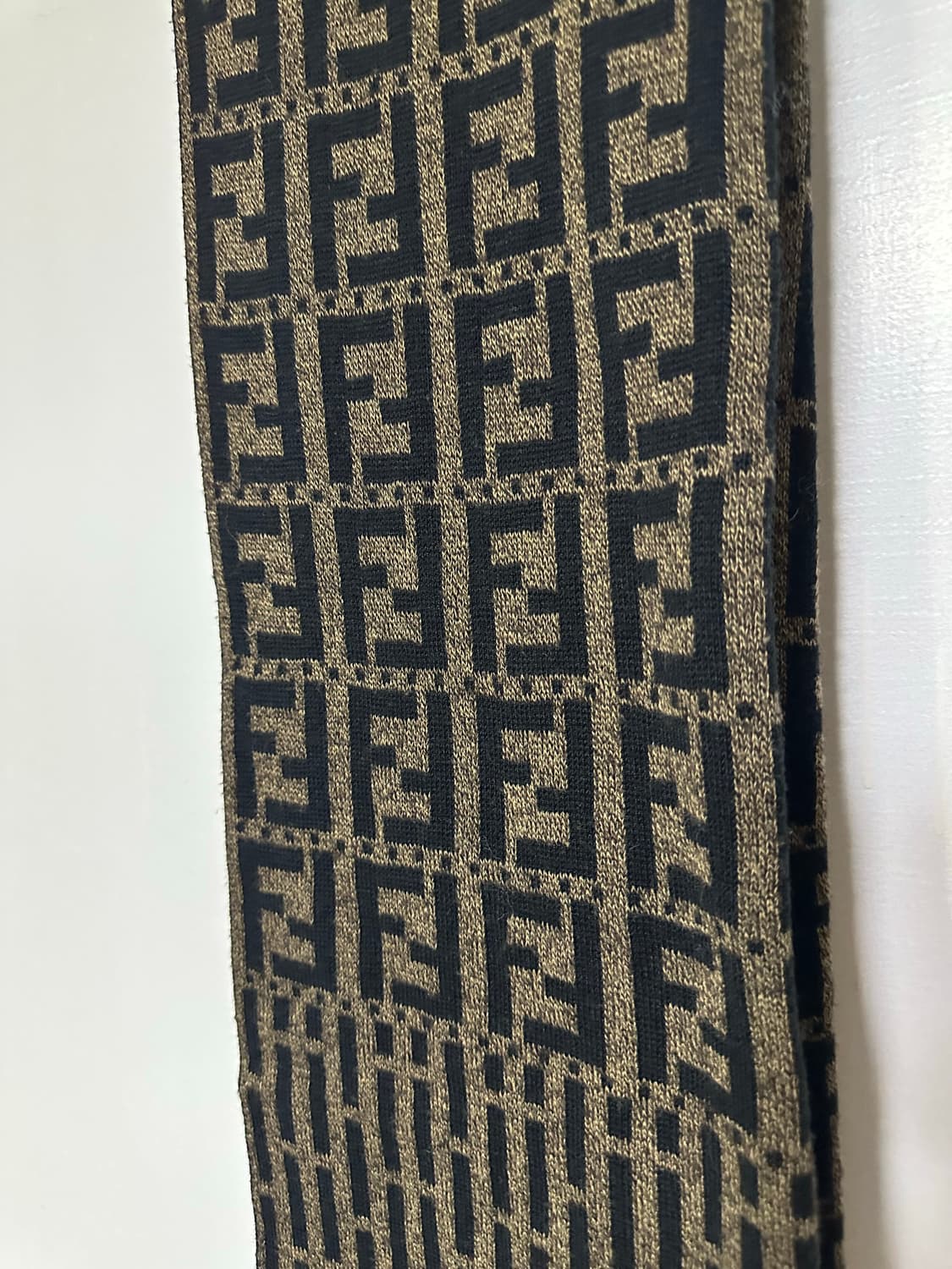 펜디 FF 로고 울 머플러 브라운/블랙 상품이미지2