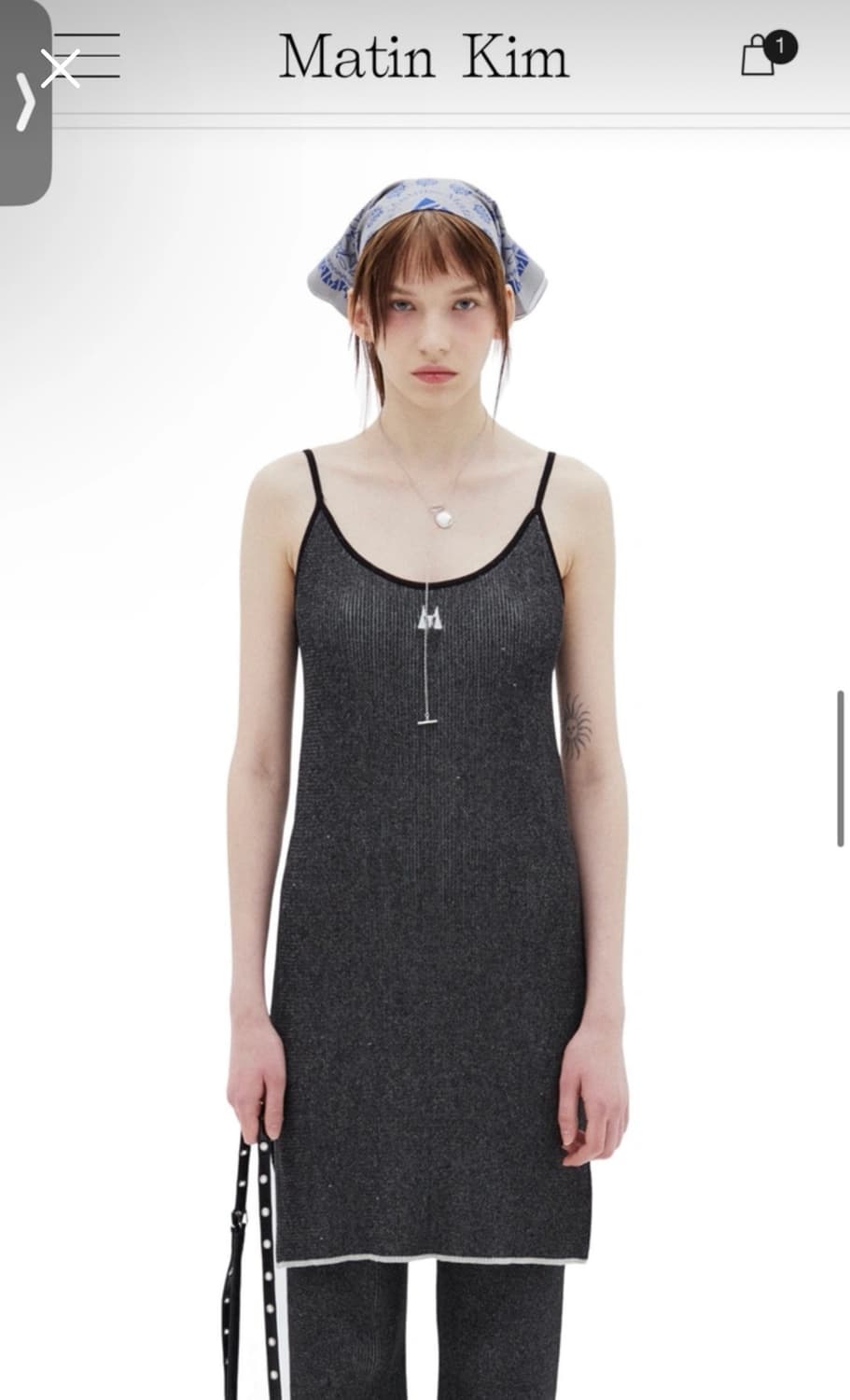 정가 30.6만 / 마뗑킴 니트 원피스 셋업 블랙 상품이미지2