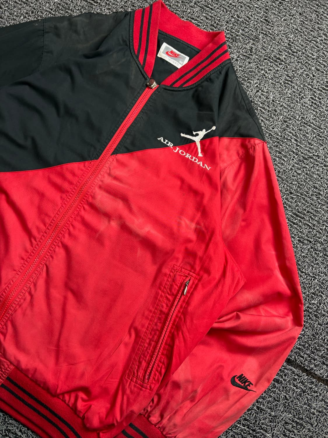 90s 나이키 에어조던 올드스쿨 빅로고 바시티 바람막이 2064 상품이미지3