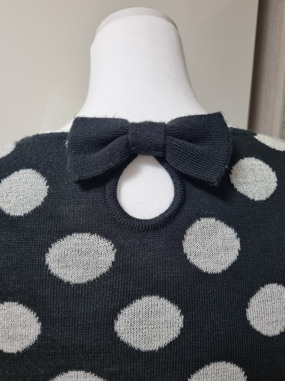 잉그니 도트 땡땡이 백리본 니트 엑시즈팜 리즈리사  상품이미지4