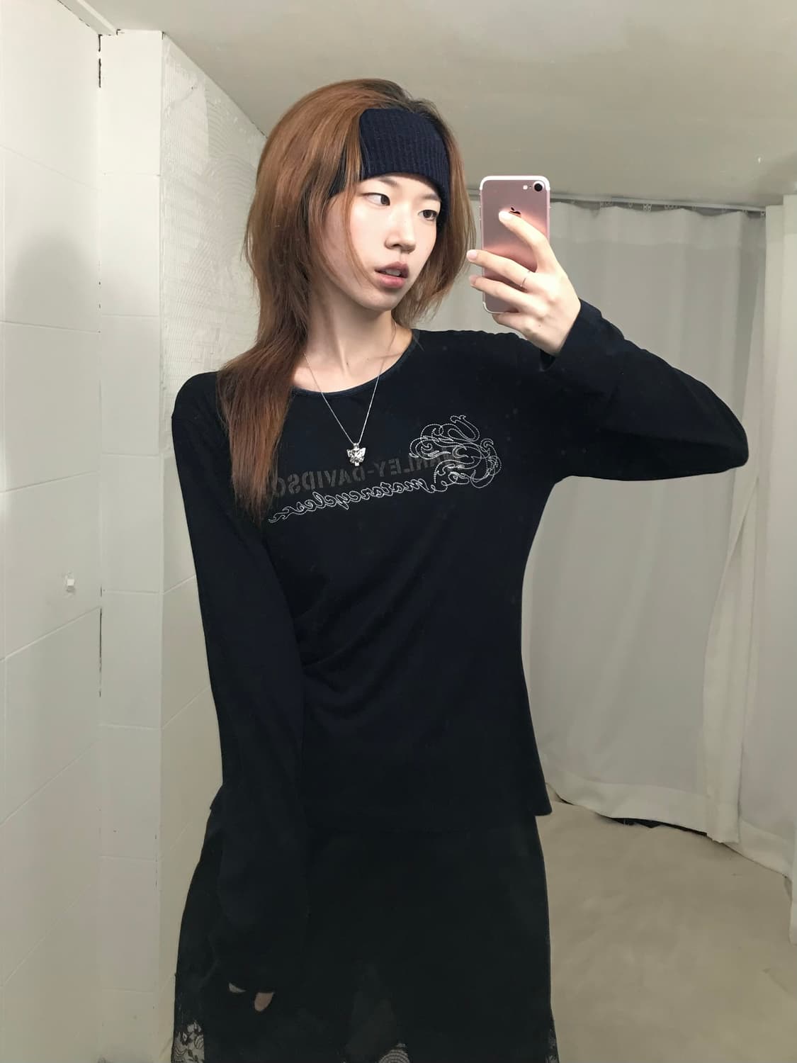 할리데이비슨 화이트 스티치 슬림핏 롱슬리브 상품이미지3