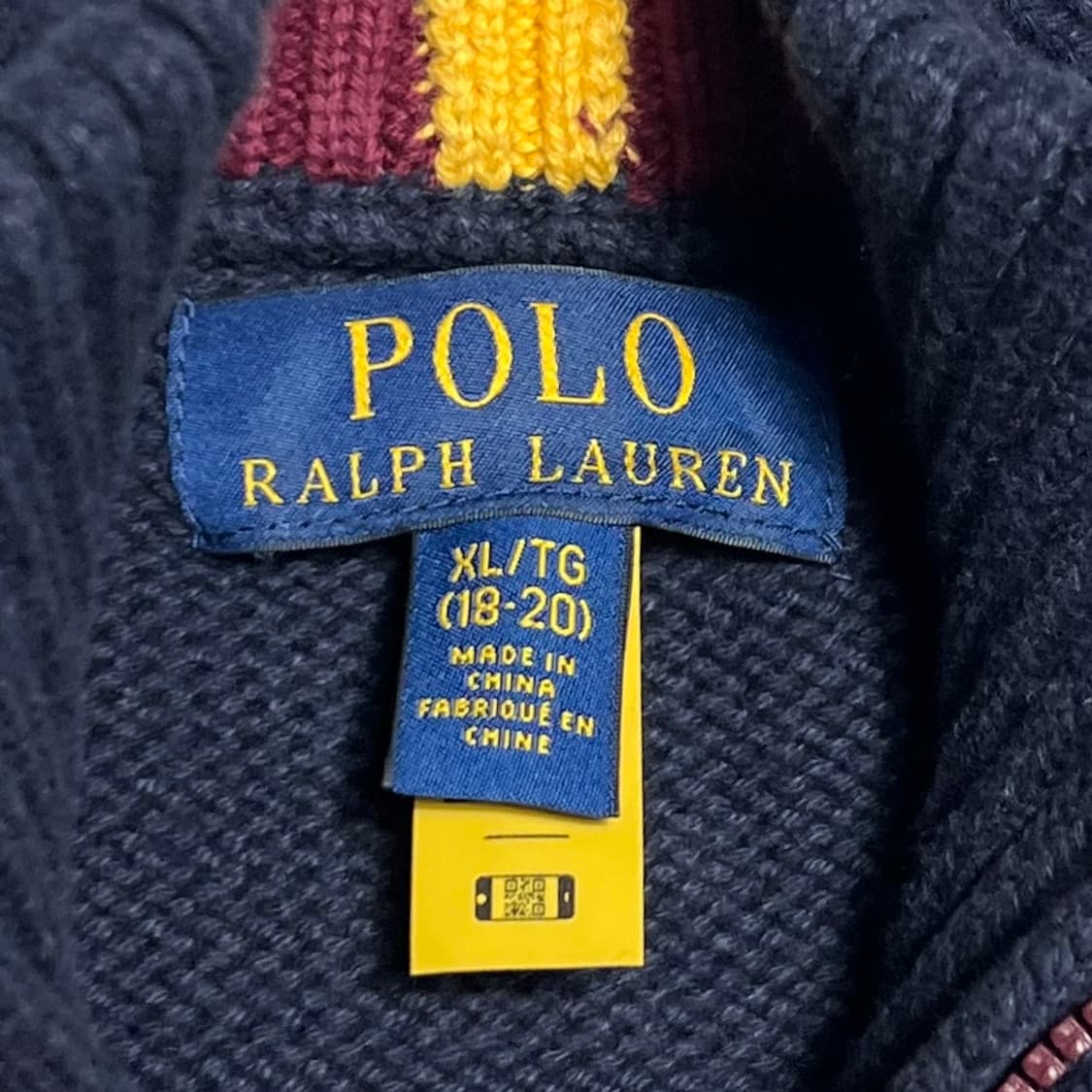 Polo Ralph Lauren 코튼 케이블 크롭 반집업 니트 상품이미지3