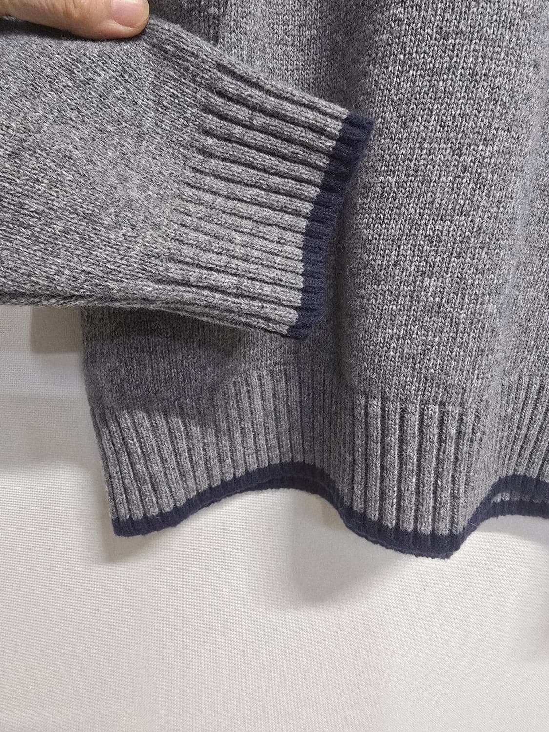 커버낫 레터링 니트 스웨터 그레이 상품이미지4