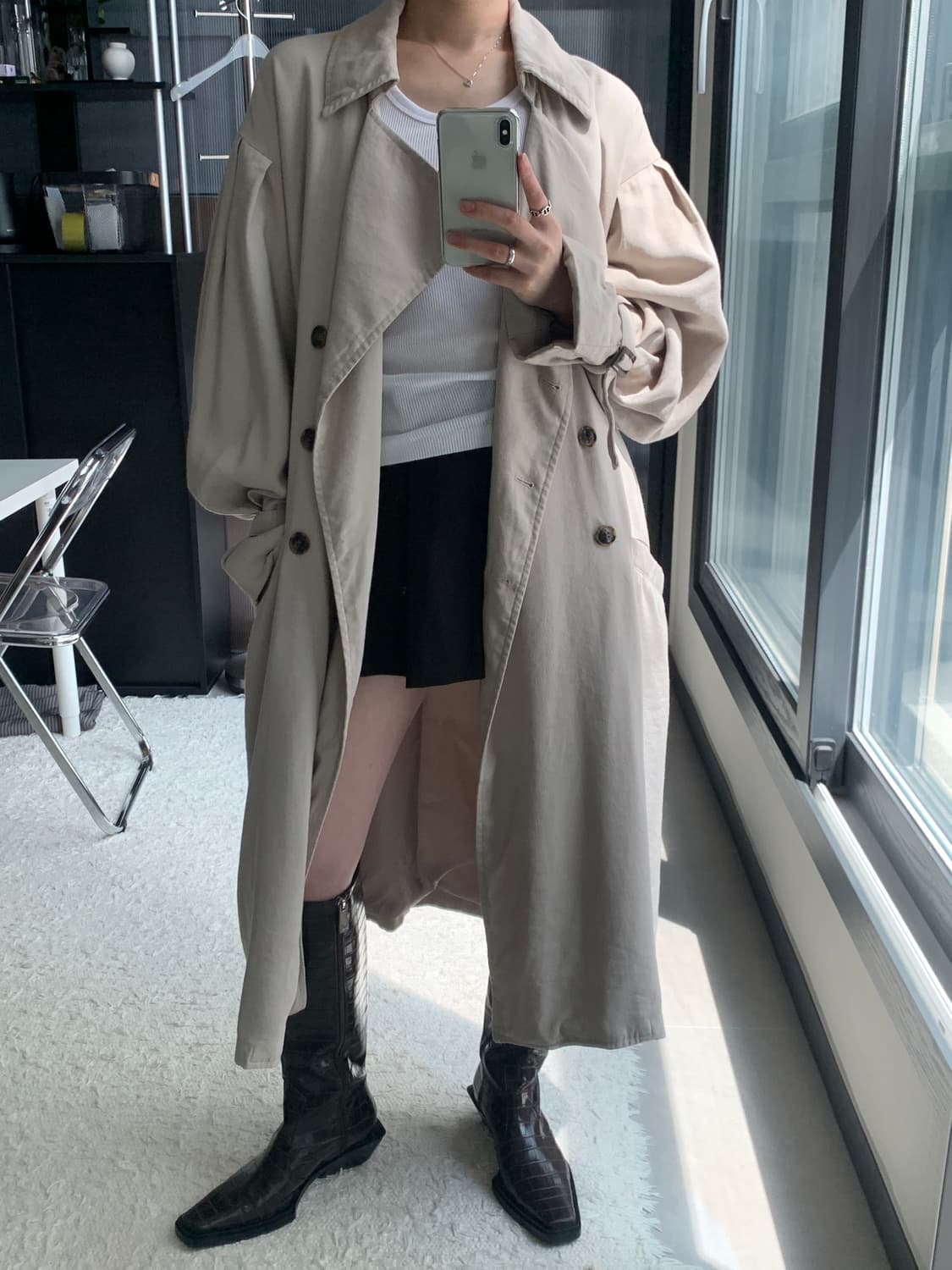 Volume Trench Coat 상품이미지2