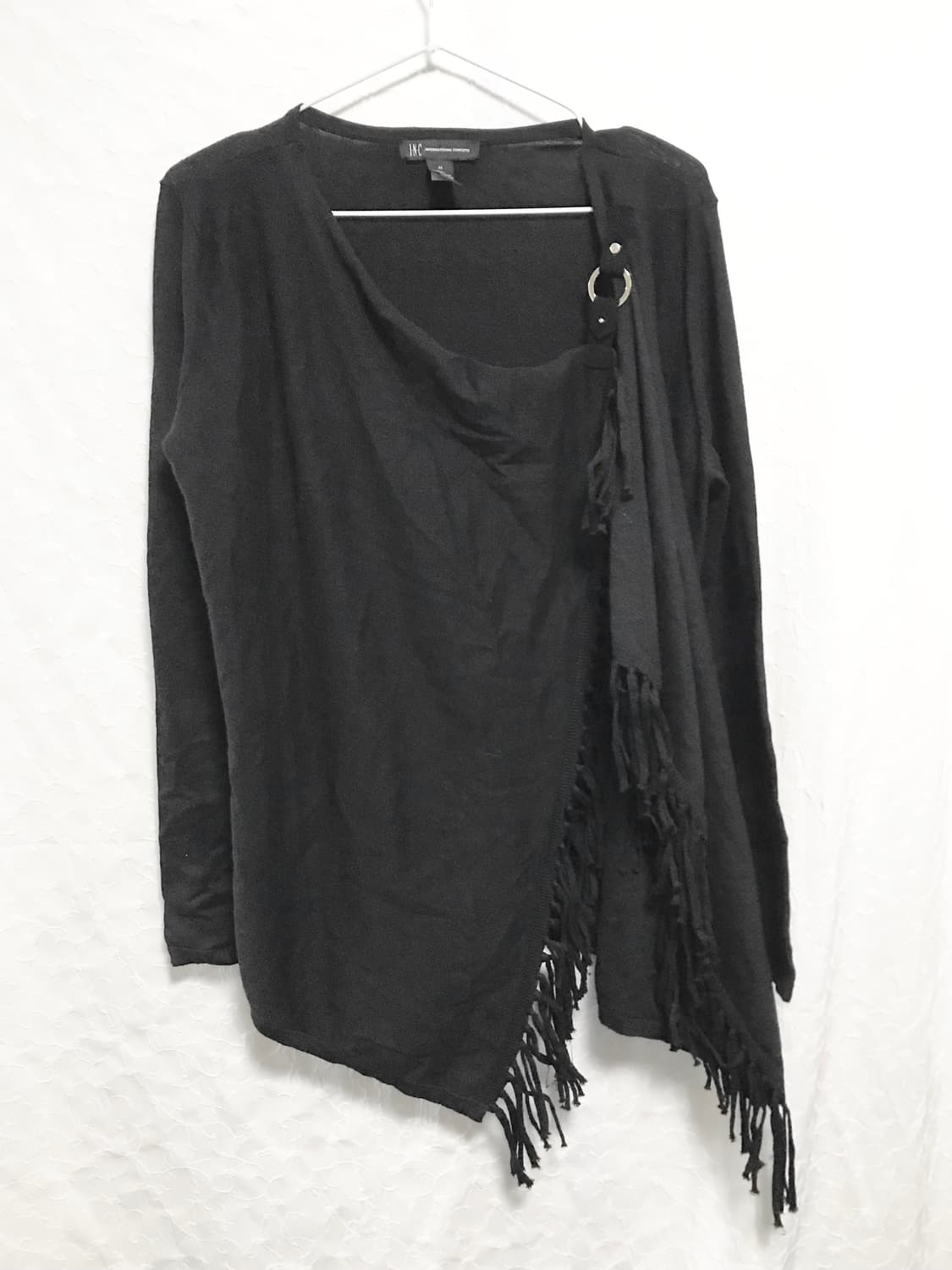 빈티지 아카이브 드레이프 프린지 버클 랩 니트 가디건 상품이미지7