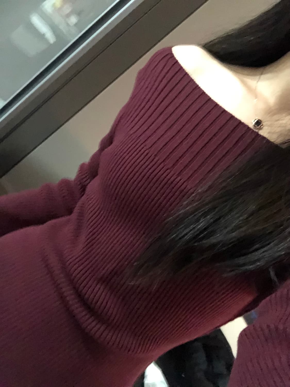 한섬 타임 니트 오프숄더 원피스 상품이미지1