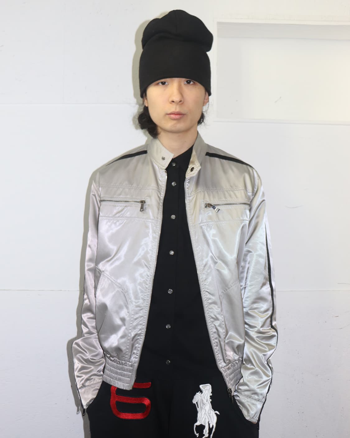 돌체앤가바나 메탈릭 실버 나일론 집업 자켓 상품이미지1