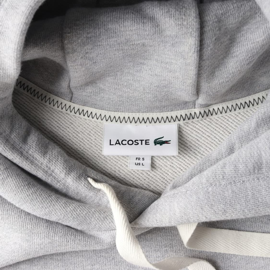 라코스테 빅로고 그레이 후드티 L 상품이미지5