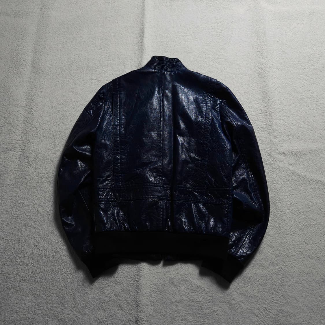 발렌시아가 크링클 램스킨 라이더 블루종 다크 네이비 상품이미지2