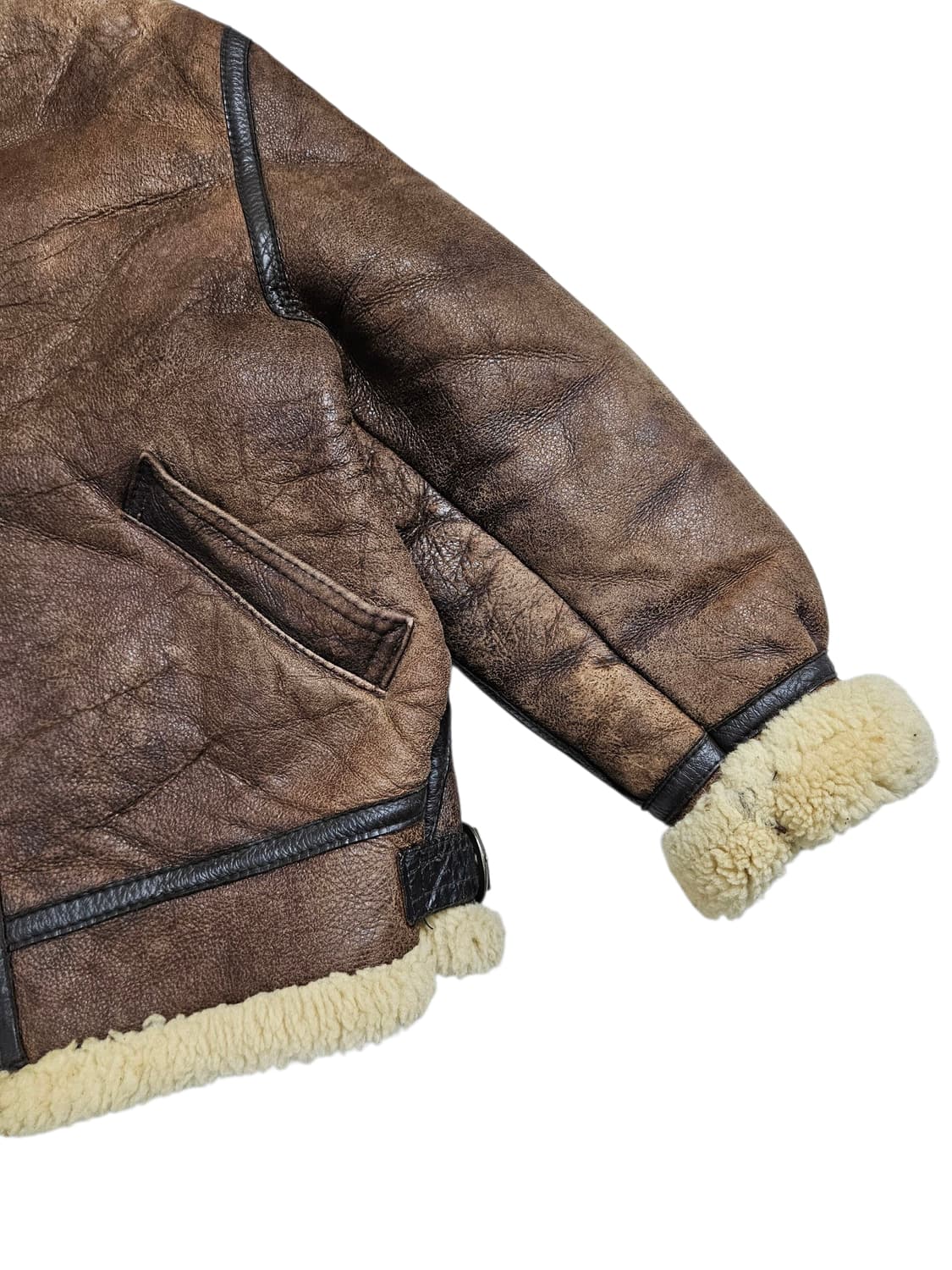 B-3 양가죽 양털 무스탕 브라운 상품이미지6