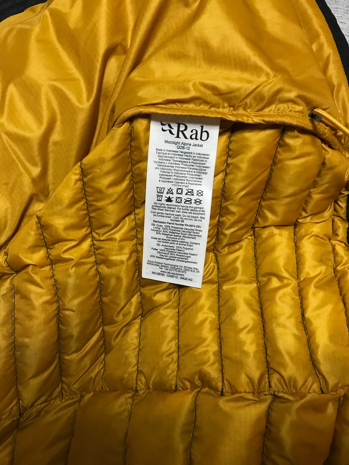 Rab 랩 마이크로라이트 알파인 자켓 M 벨루가 상품이미지3