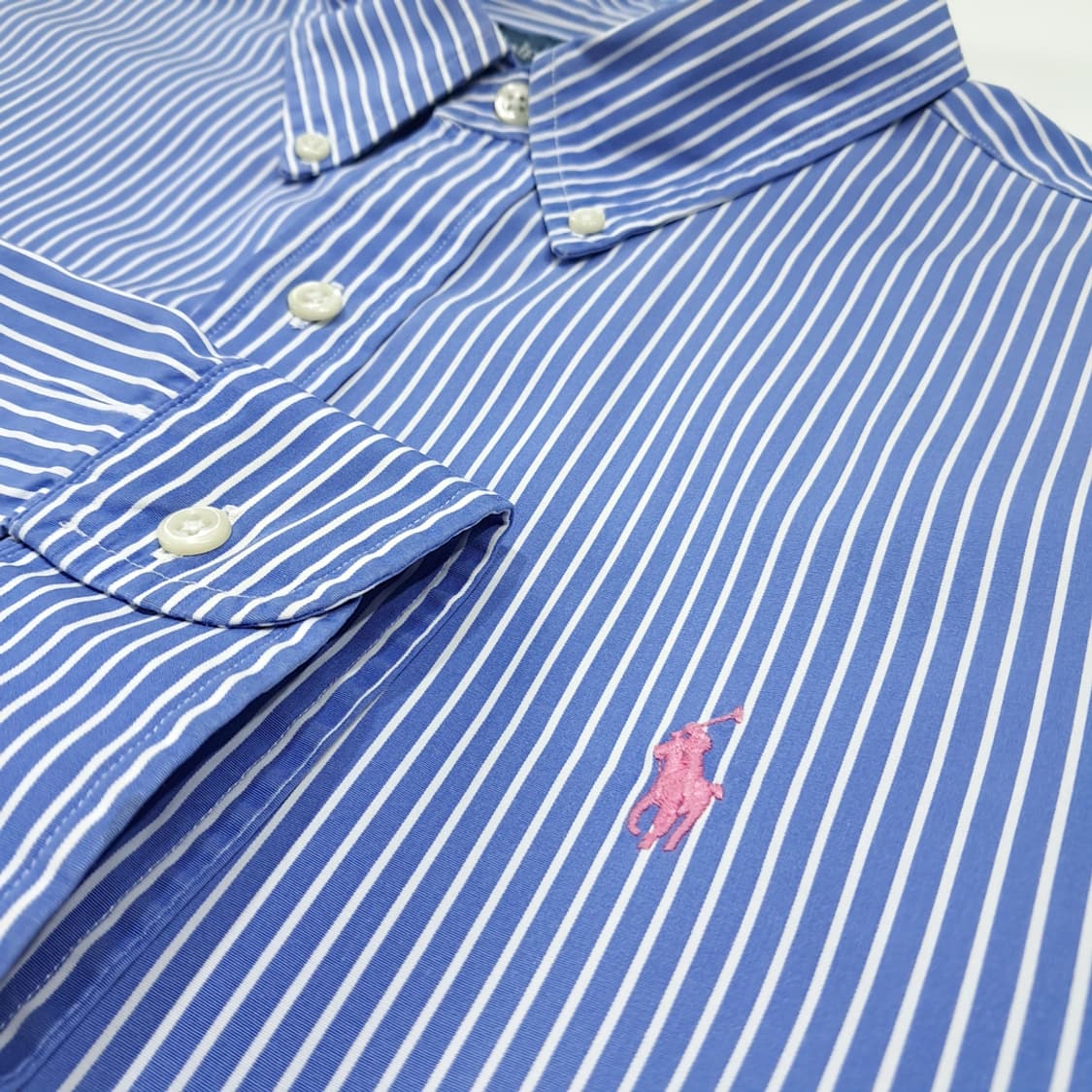 CL601 L 폴로 00s 스트라이프 핑크포니 블루 셔츠 남방 상품이미지4