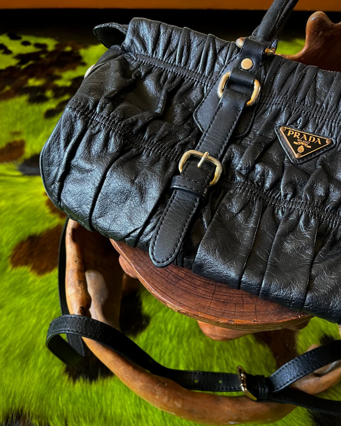 00s Old PRADA Archive Nappa Leather Bag 상품이미지5