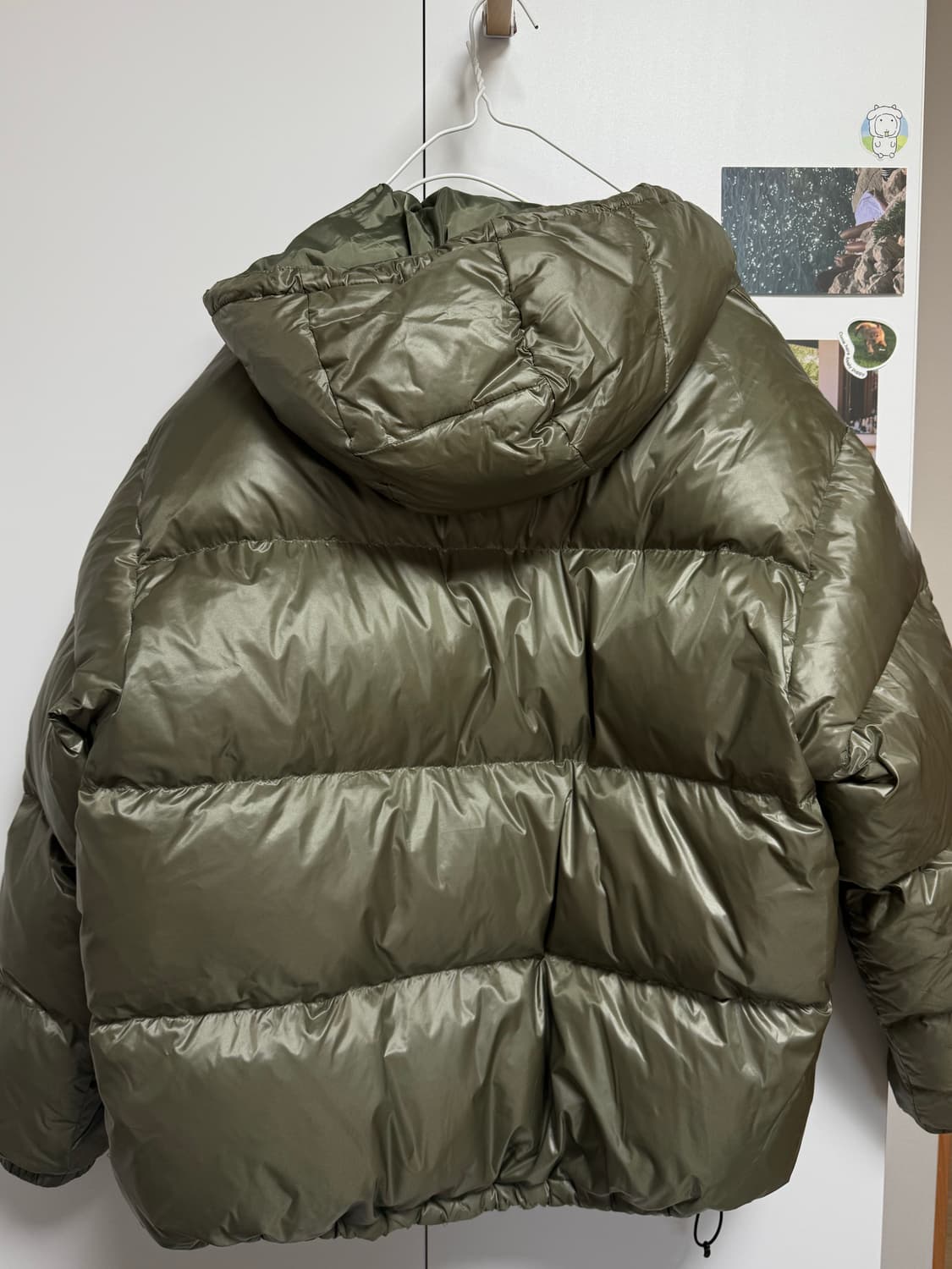 키뮤어 RDS 후디드 다운 패딩 카키 M (구스) 상품이미지1