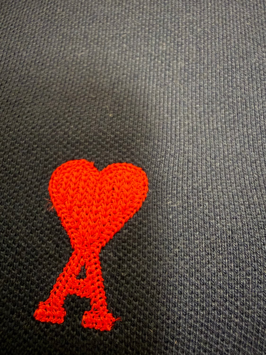 아미 스몰 하트 로고 폴로 셔츠 노틱 블루 상품이미지5