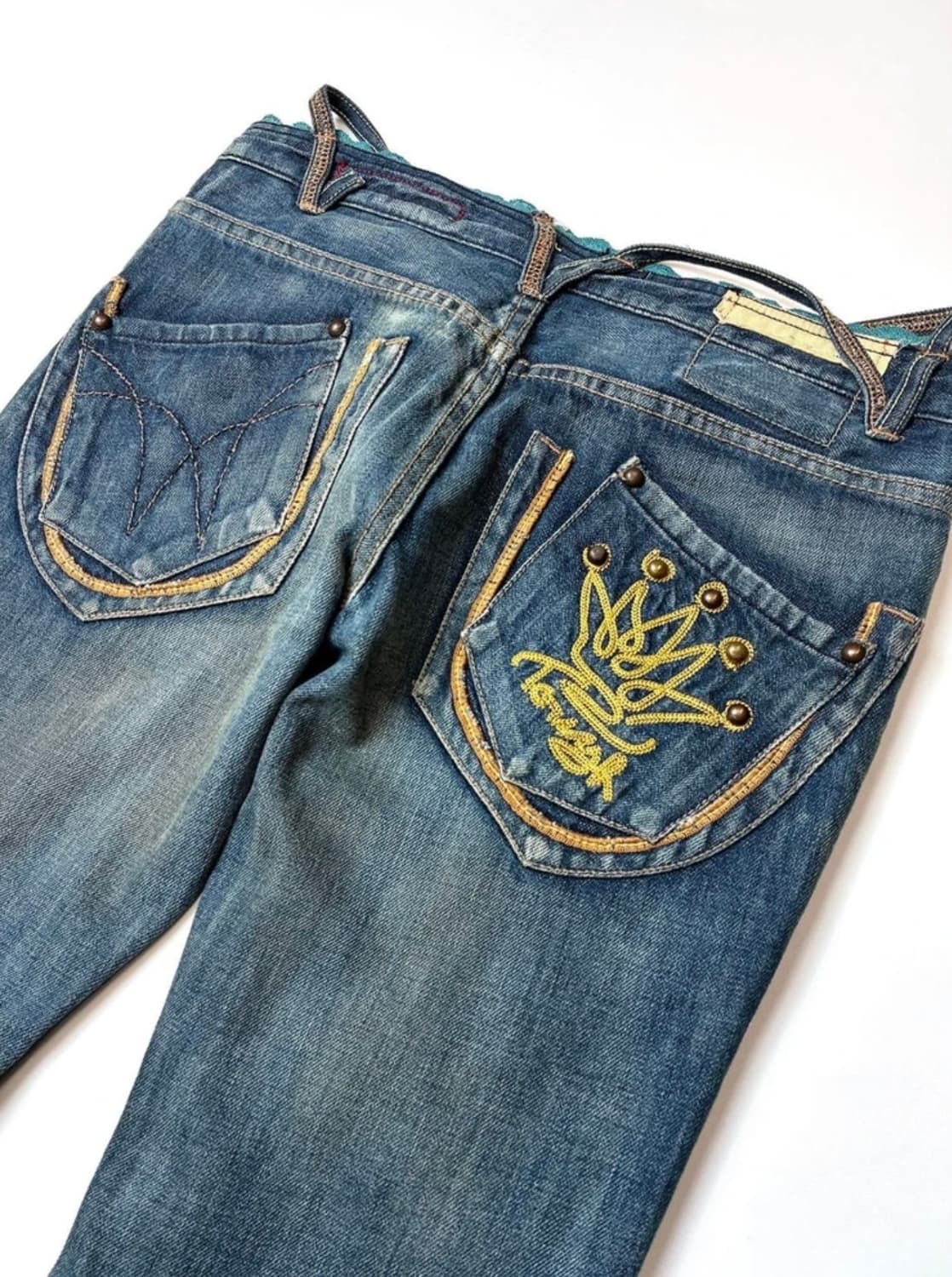 Selected 00's Y2K 페이딩 데님 팬츠 상품이미지2