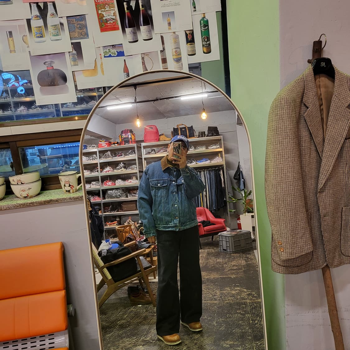 90s 랭글러 히어로 데님 자켓 (M) 상품이미지2