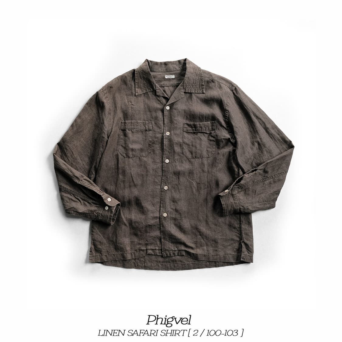 Phigvel 피그벨 린넨 사파리 셔츠 2사이즈 상품이미지1