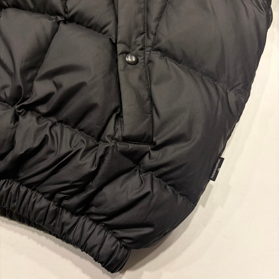 [L] 디스이즈네버댓 퀼팅 블랙 오렌지 패딩 B330 상품이미지6