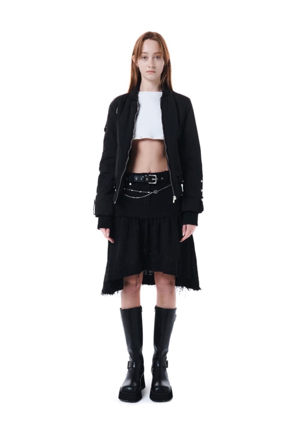 Cerric TWEED FRINGE SKIRT 세릭 트위드 프린지 스커트 상품이미지1