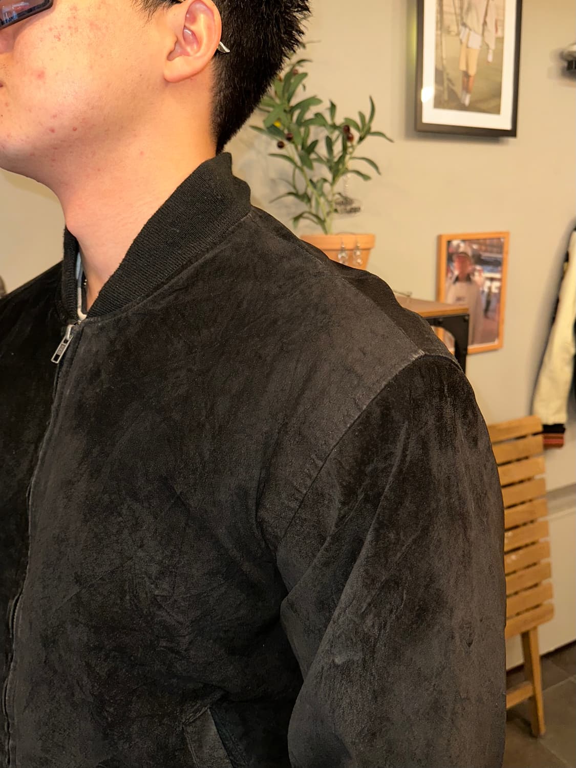 90’s Heavy pig-leather suede bomber 상품이미지5