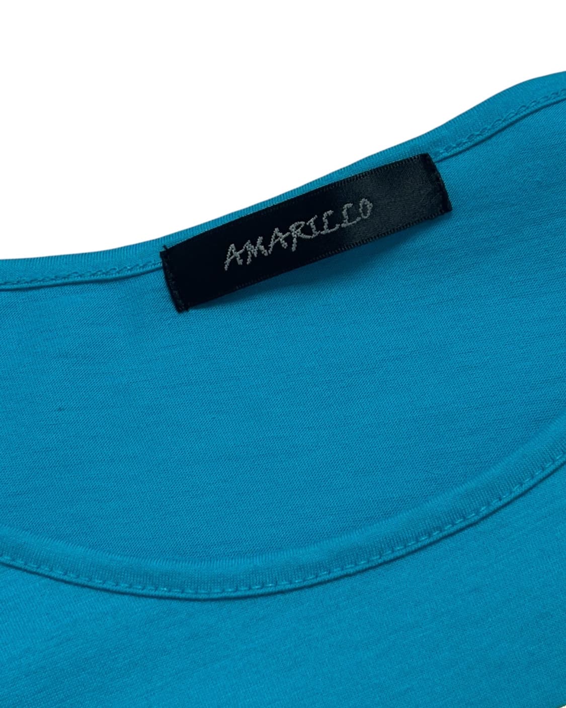 AMARILLO 스카이블루 글리터 레터링 그래픽 티셔츠 상품이미지5