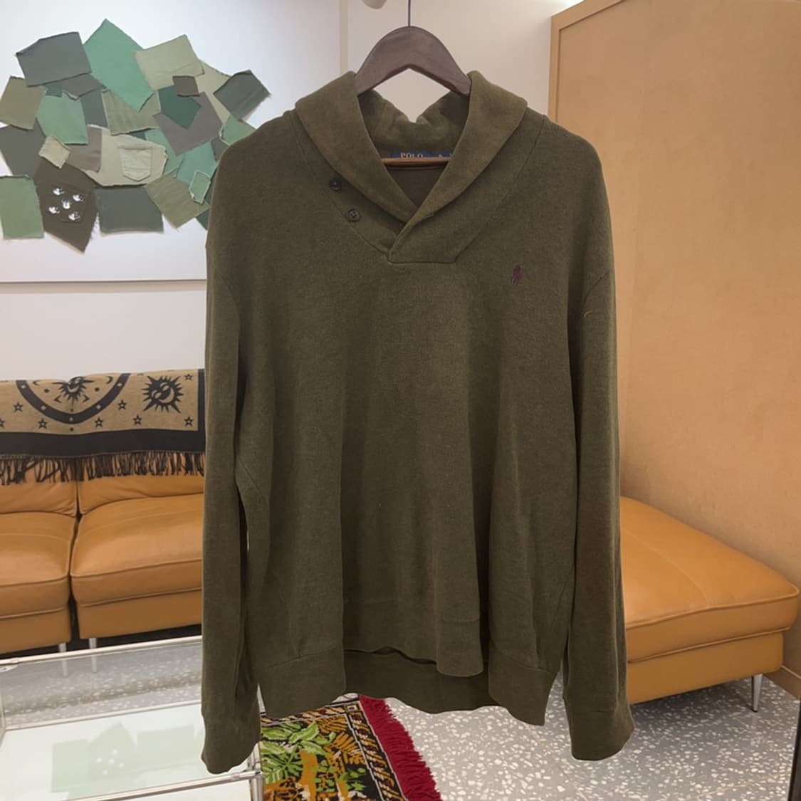 폴로 랄프로렌 자수로고 숄카라 니트 105 C06286 상품이미지2