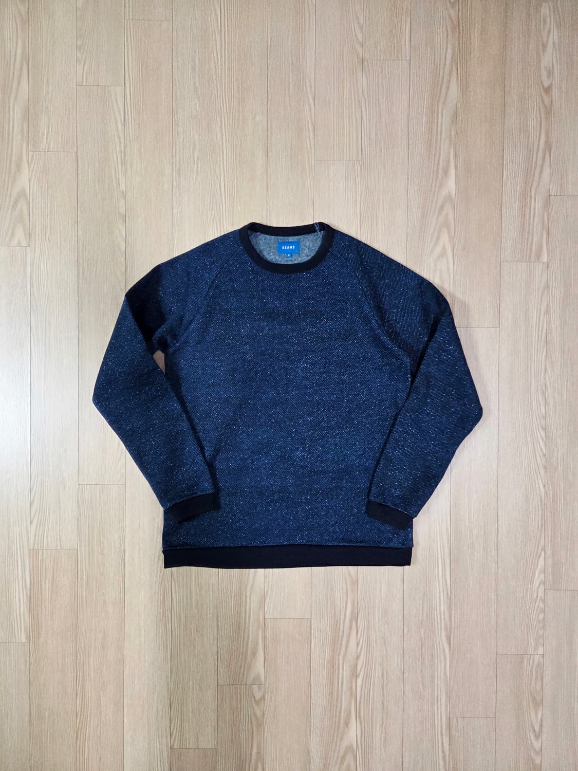 빔즈 인디고 블루 보카시 롱 슬리브 티셔츠 상품이미지1