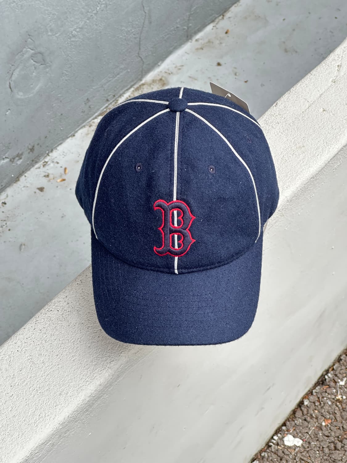 (새상품) [F] MLB 엠엘비 보스턴 레드삭스 울 네이비 볼캡 모자 상품이미지1