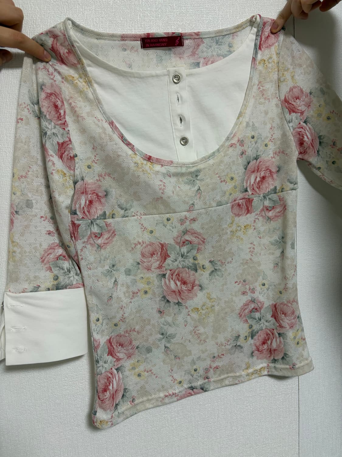 인앤양인하모니 Layered top, rose 레이어드 탑 로즈 상품이미지3