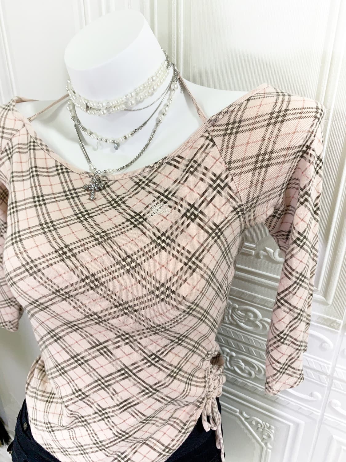 Burberry blue label nova check sleeve 상품이미지1