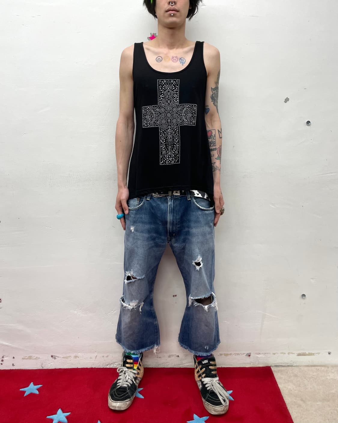 Cross Cubic Black Basic Sleeveless  상품이미지3