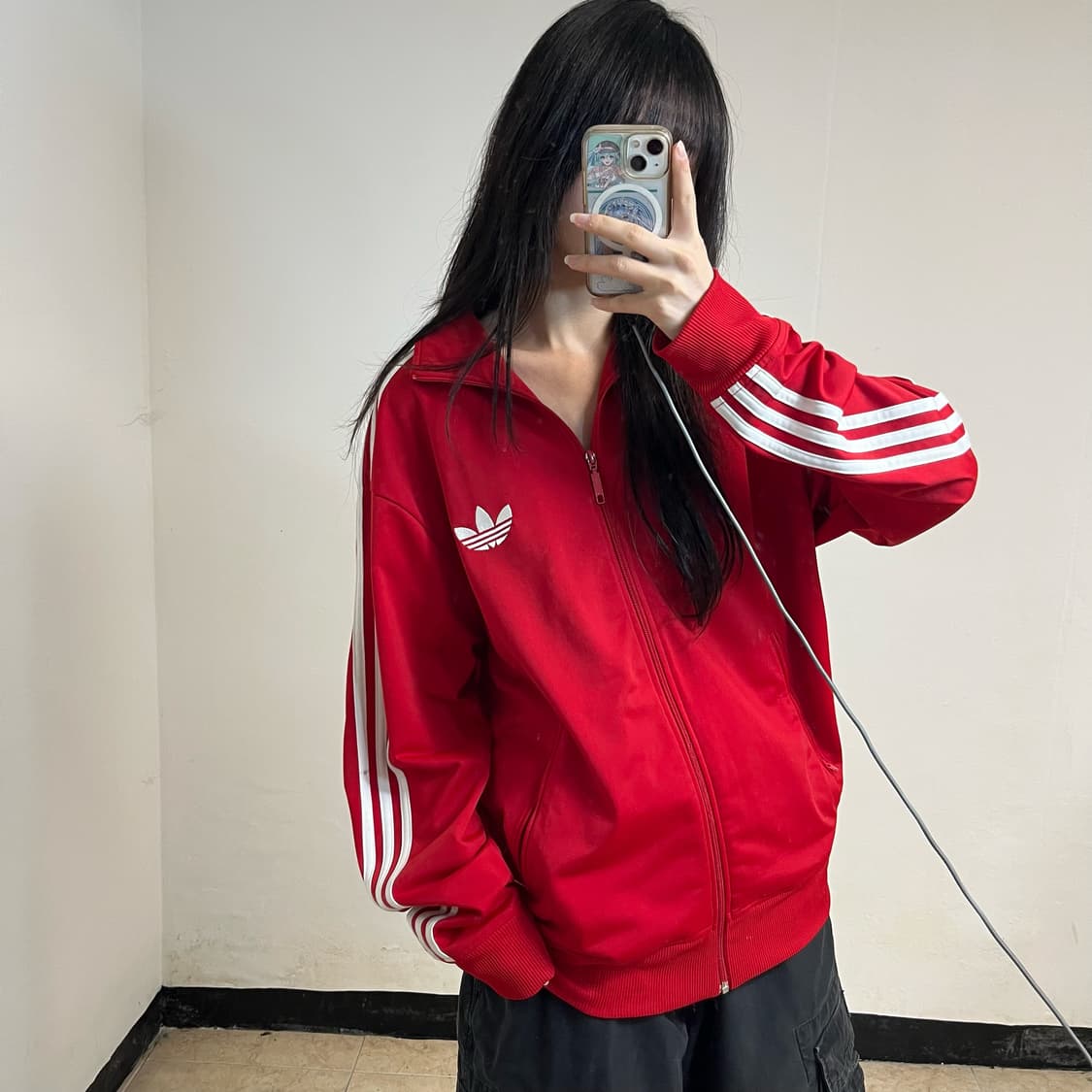 Adidas Red Vintage Firebird Track Jacket 상품이미지3