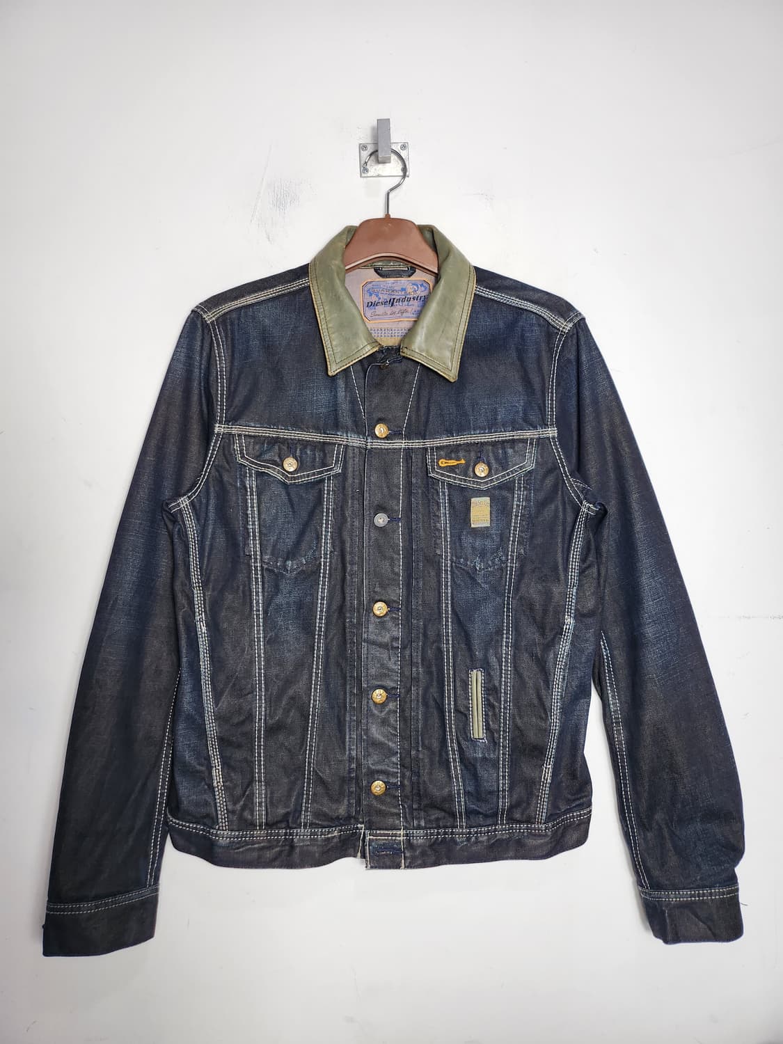 디젤 레더 카라 데님 워크 자켓 상품이미지1