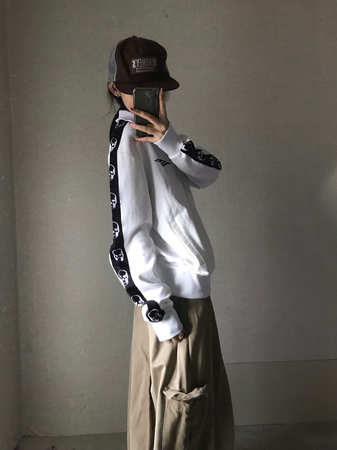 일본빈티지 스컬 트랙 져지 상품이미지3