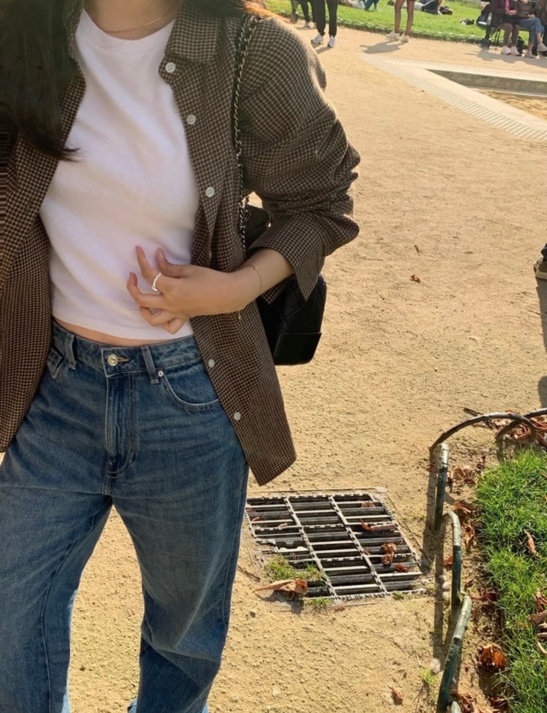 온드민 체크 셔츠 1회 착용 상품이미지2