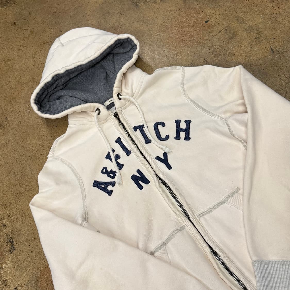 화이트 아베크롬비 후드집업 상품이미지1