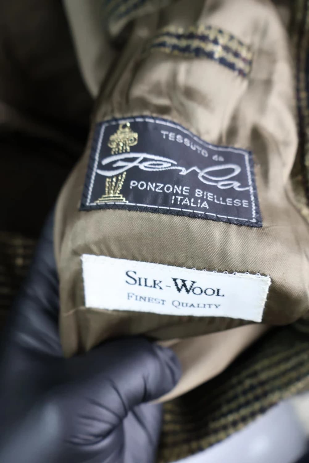 휴고보스 실크 울 체크 블레이저 상품이미지8