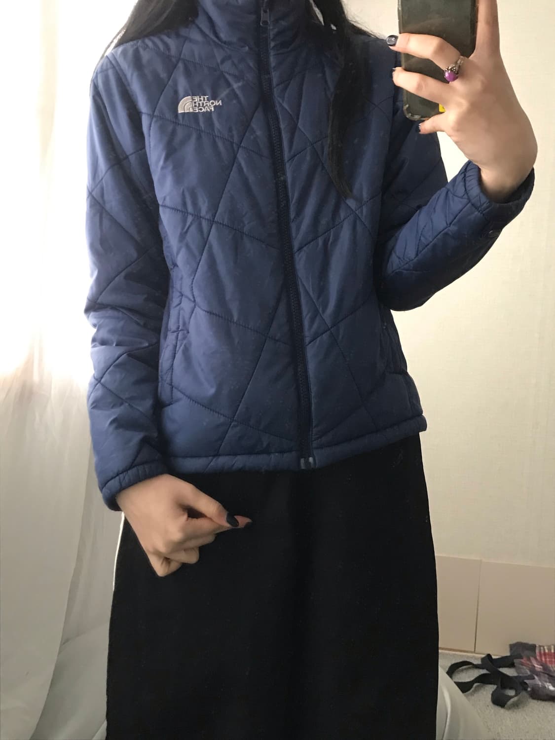 노페 네이비 경량패딩 상품이미지3