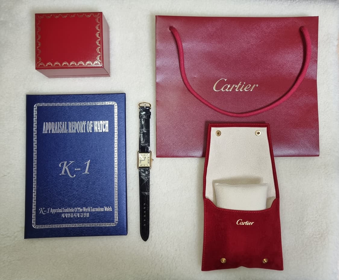 까르띠에 빈티지 탱크머스트 L 샴페인다이얼 핀버클 시계 (남녀 공용) 상품이미지9