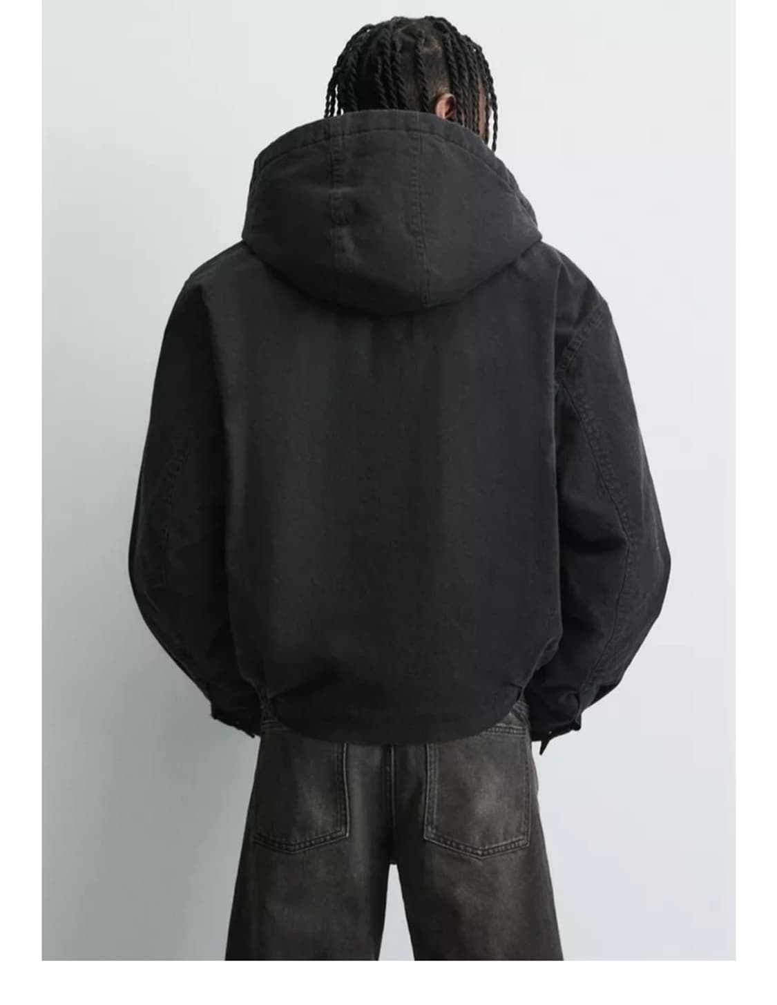 자라 토글 버튼 후드 점퍼 블랙 M 상품이미지2