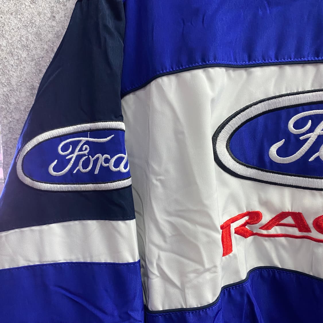 빈티지 포드 빅로고 레이싱 블루종 점퍼 B3847 상품이미지3