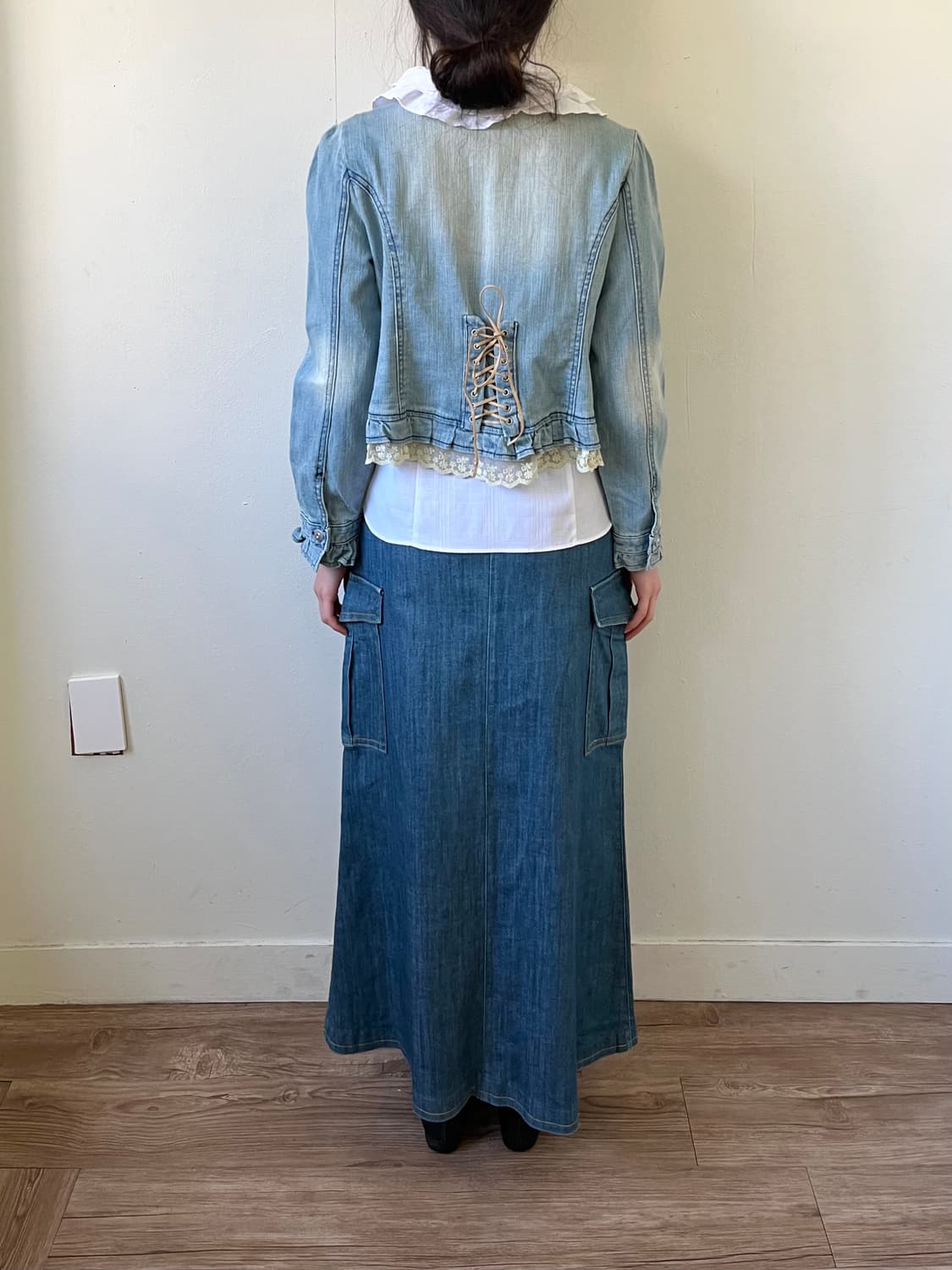 GM CIRCLE 프릴 데님 자켓 상품이미지10