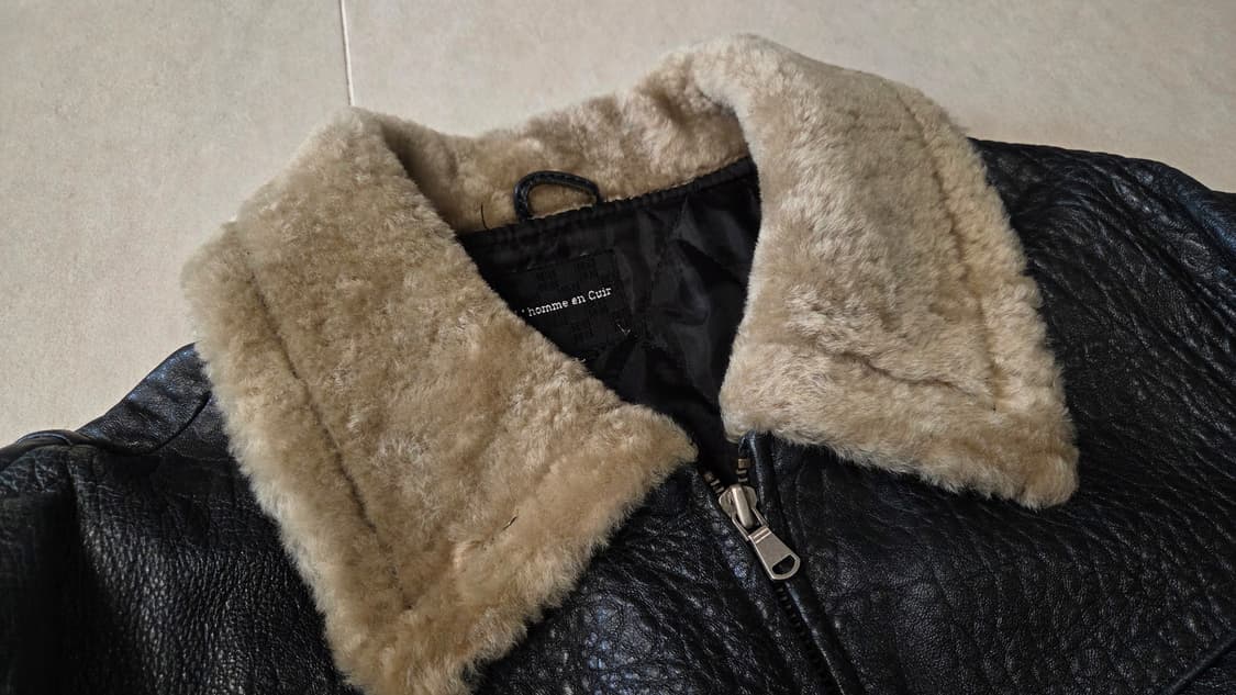 L'homme en Cuir 양털 바이커  가죽 무스탕 상품이미지2