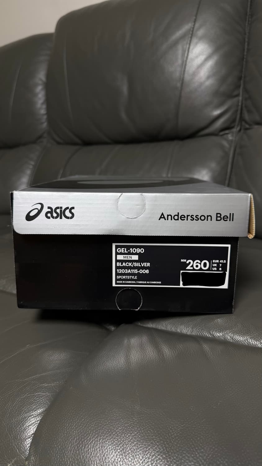 아식스 x 앤더슨벨 젤 1090 블랙 실버 260 새상품 상품이미지6